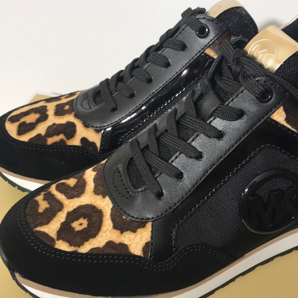 Michael Kors Maddy Trainer Hair Calf leopard shoes - Picture 3 of 7